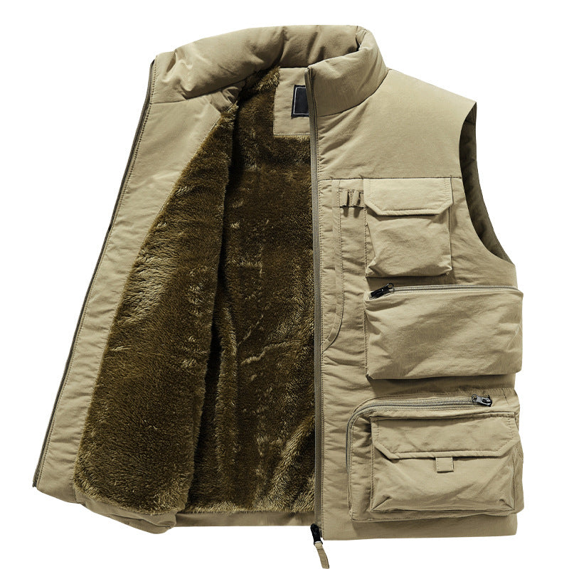 Men's Tactical Multifunction Vest with Thermal Insulation and Multiple Pockets Mune Fashion