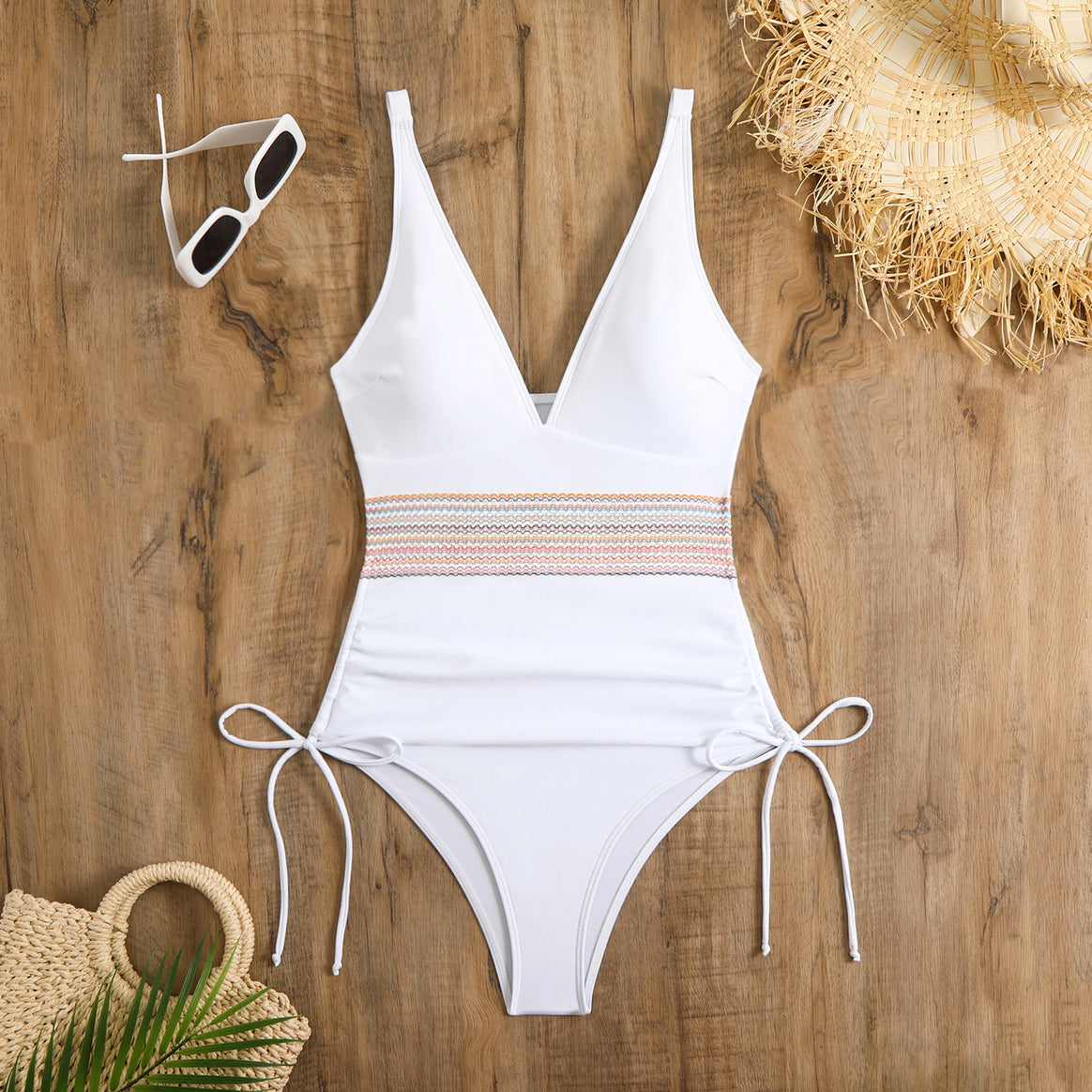 Women's One-Piece Swimsuit with Stylish Lace Detail Mune Fashion