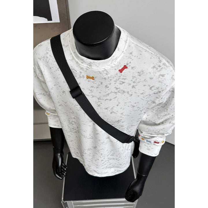 Men's Comfortable Sweatshirt with Colorful Accents Mune Fashion