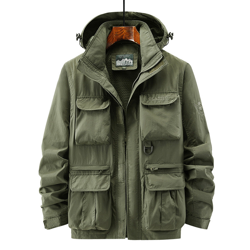 Men's Thermal Hooded Parka in Utility Design with Teddy Lining and Multiple Pockets Mune Fashion