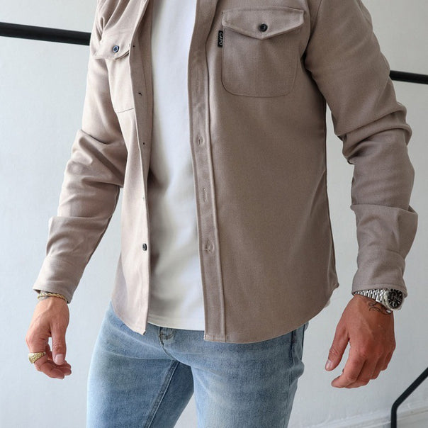 Men's shirt jacket with chest pockets and tailored fit Mune Fashion