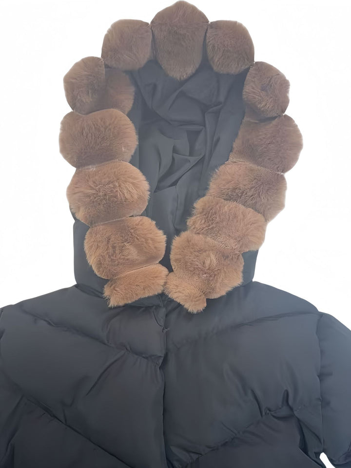 Women’s Fashion Down Jacket with High Neck Collar