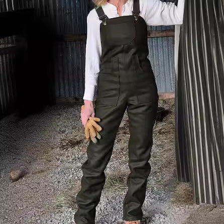 Ladies Robust Workwear Dungarees made of Canvas with adjustable straps and straight leg Mune Fashion