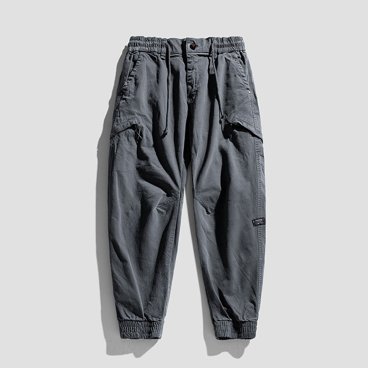Herren Cargo-Jogginghose im Utility-Look mit elastischem Bund, Kniepaneelen und Klappentaschen Mune Fashion