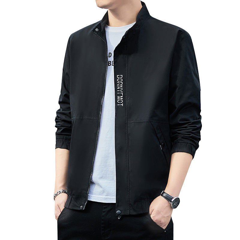 Men's Lightweight Urban Tech Blouson with Nanocoating, Stand Collar and Concealed Zipper Pockets Mune Fashion