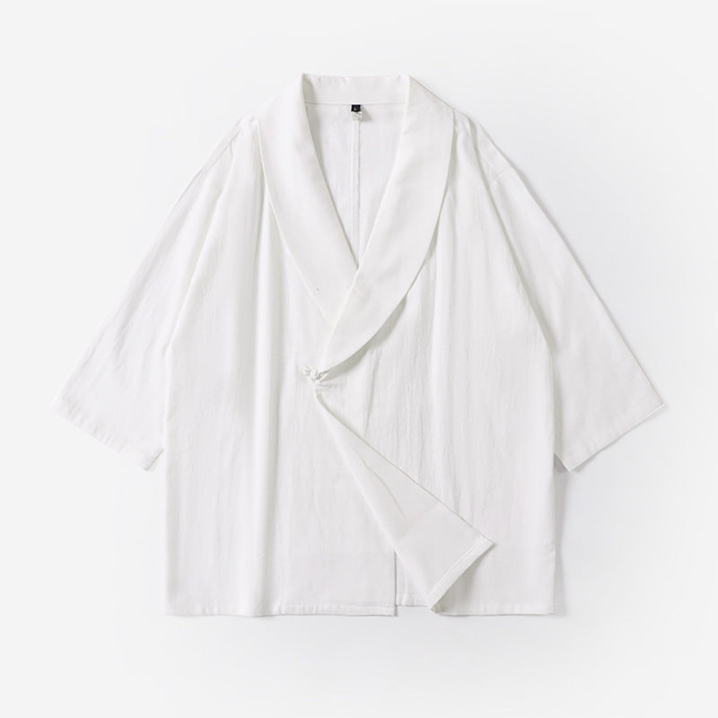 Unisex Oversized Kimono Jacket with Shawl Collar and Wrap Closure Mune Fashion