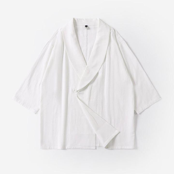 Unisex Oversized Kimono Jacket with Shawl Collar and Wrap Closure Mune Fashion