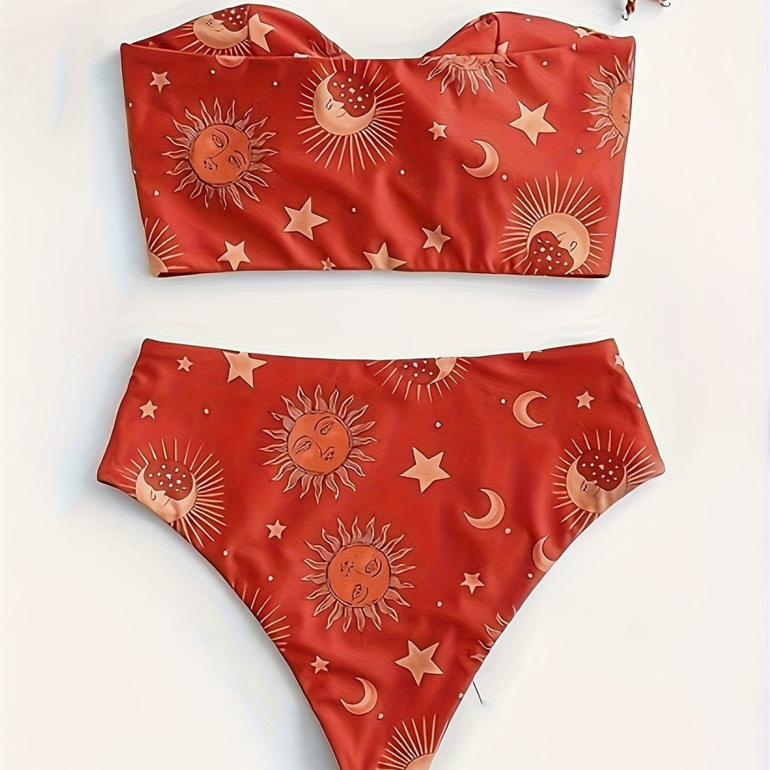 Women's bikini set with textured top and high-cut skirt Mune Fashion