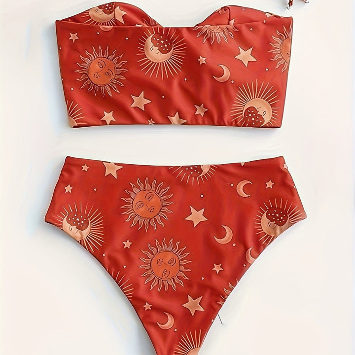 Women's bikini set with textured top and high-cut skirt Mune Fashion