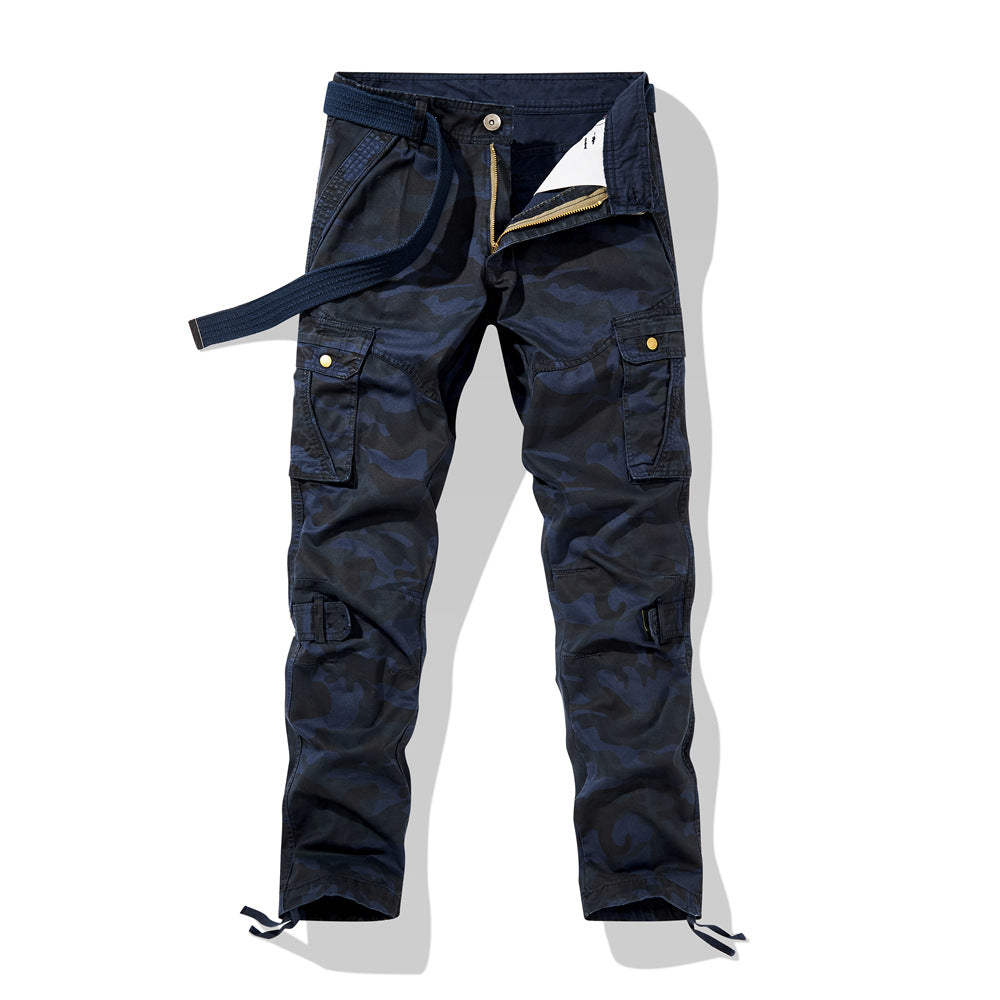 Men's cargo pants in utility style with reinforced knees, multiple pockets and drawstring waistband Mune Fashion