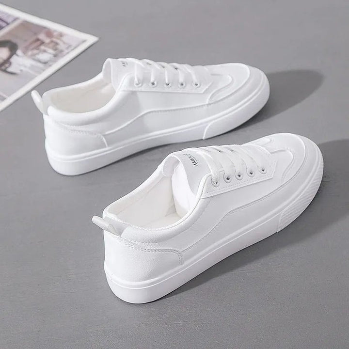 Women's Minimalist Platform Sneakers made of Textile with Padded Shaft and Profiled Rubber Sole Mune Fashion