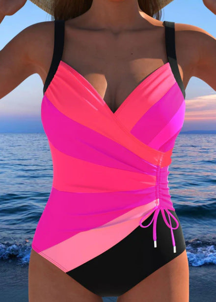 Women's sporty swimsuit with stylish color mix and adjustable cut Mune Fashion