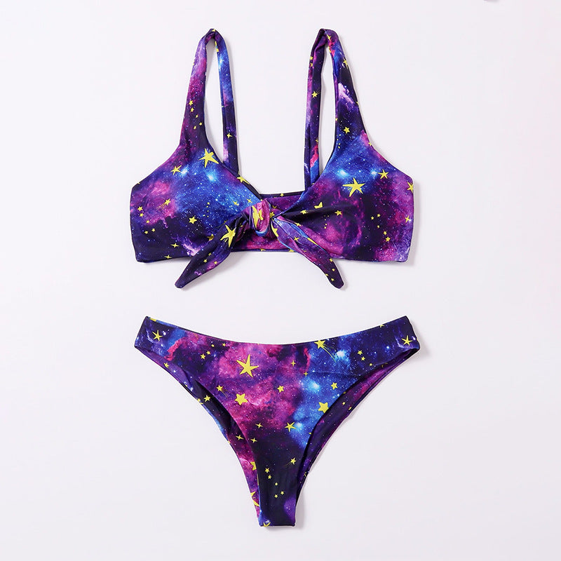 Women's Bikini Set with Creative Galaxy Design Mune Fashion