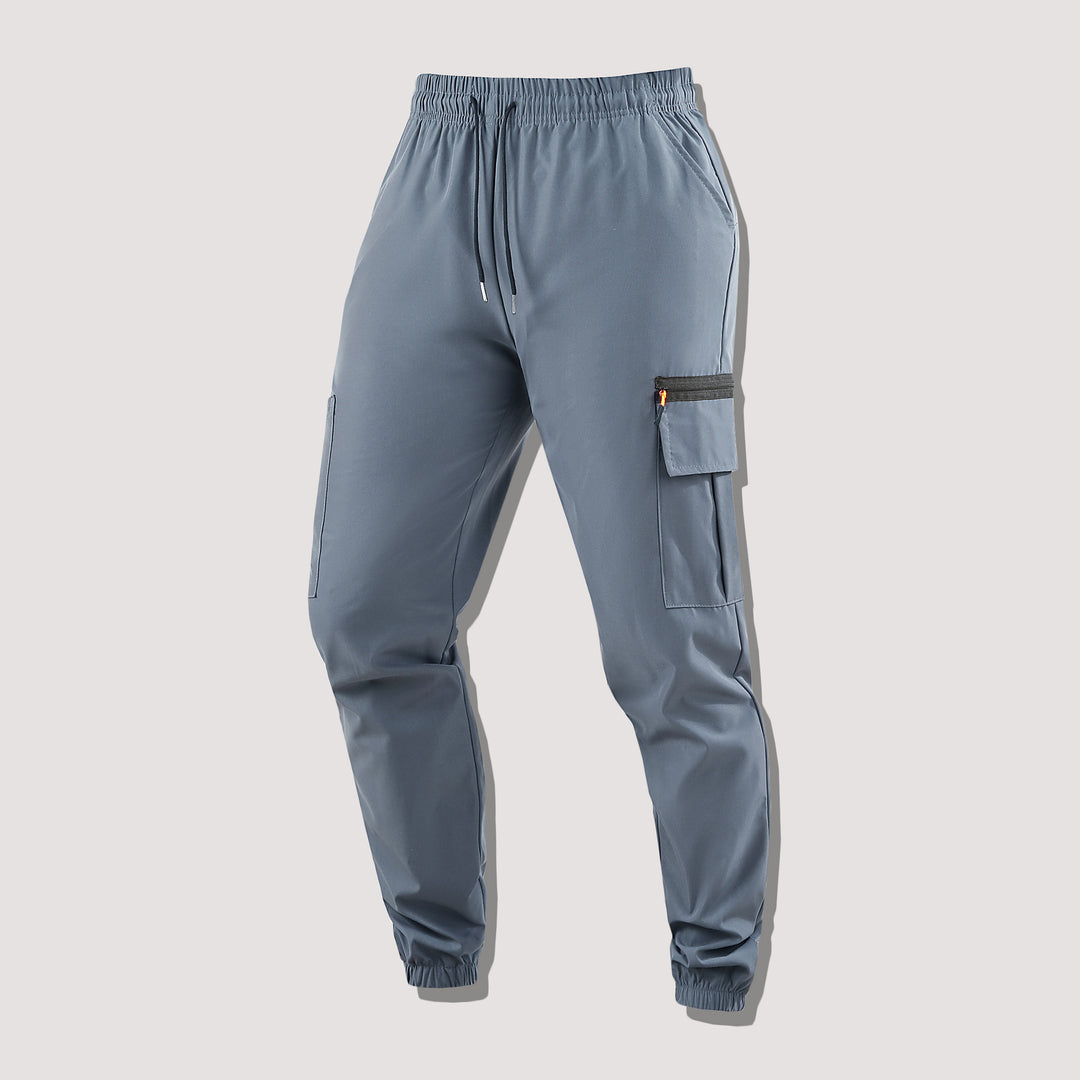 Men's Functional Cargo Jogging Pants with Zipper Pocket and Elastic Waistband Mune Fashion