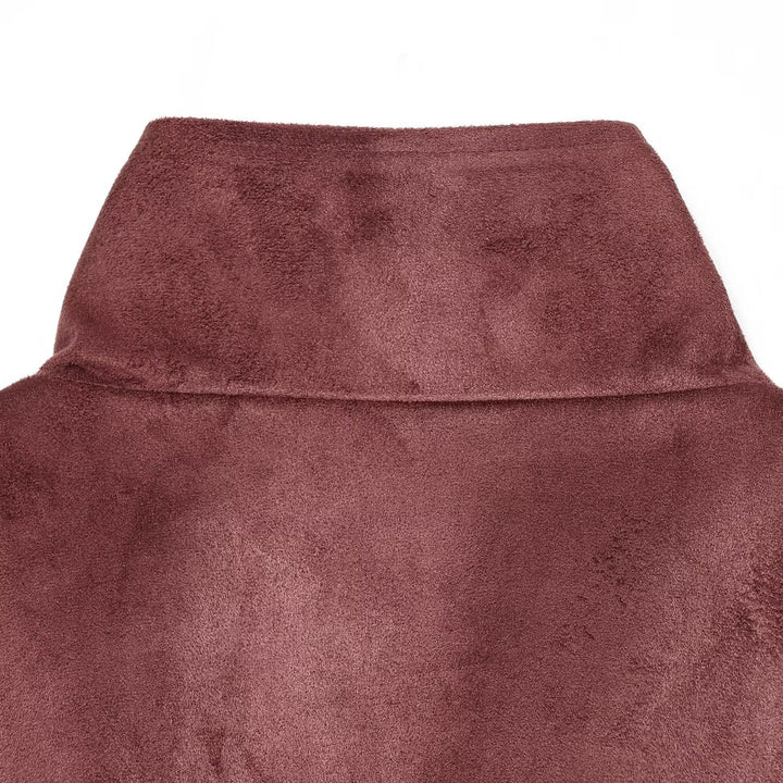 Ladies short jacket in bomber style made of suede look with high standing collar and kangaroo pockets Mune Fashion