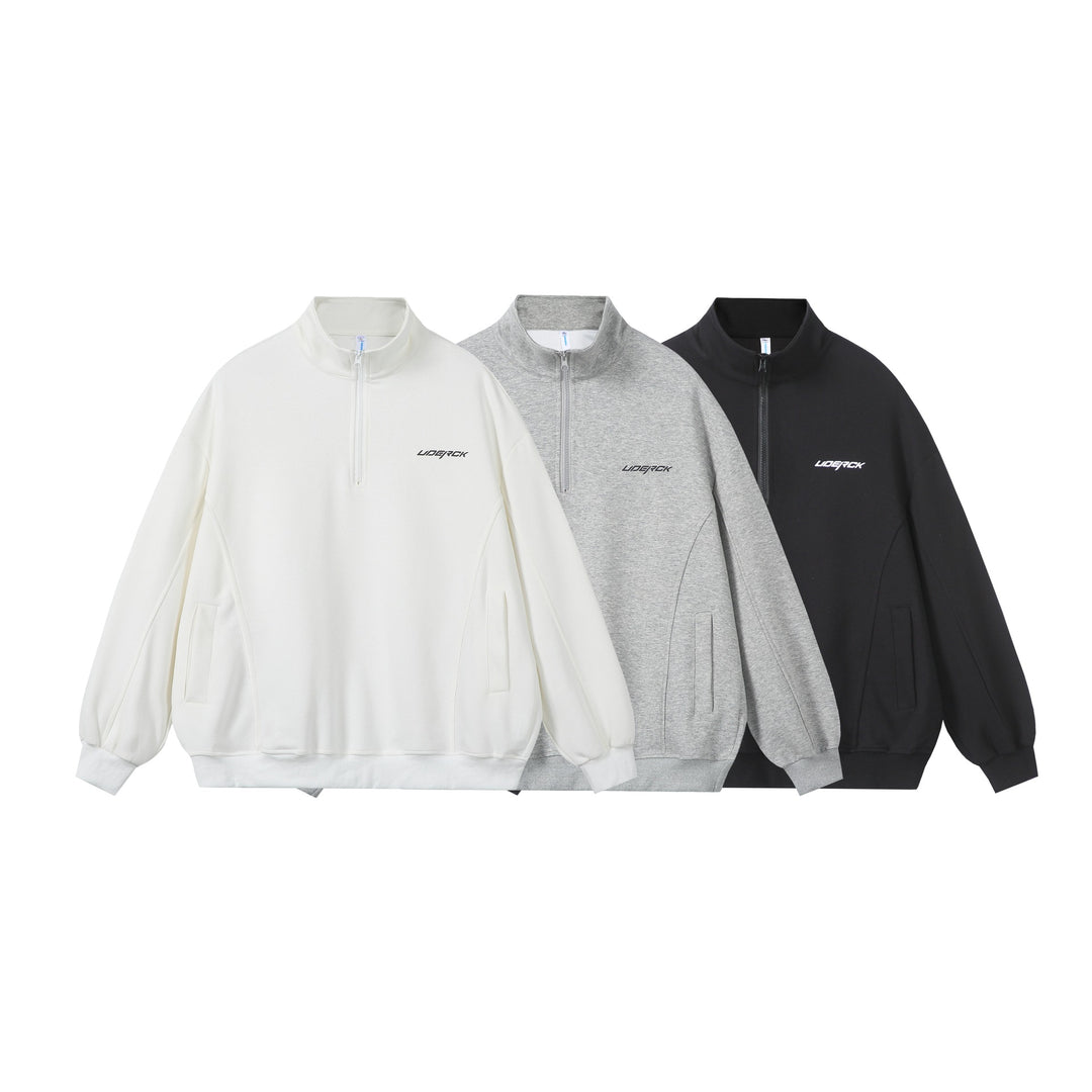 Unisex Oversize-Halfzip-Sweatshirt made of French Terry with Stand-up Collar Mune Fashion