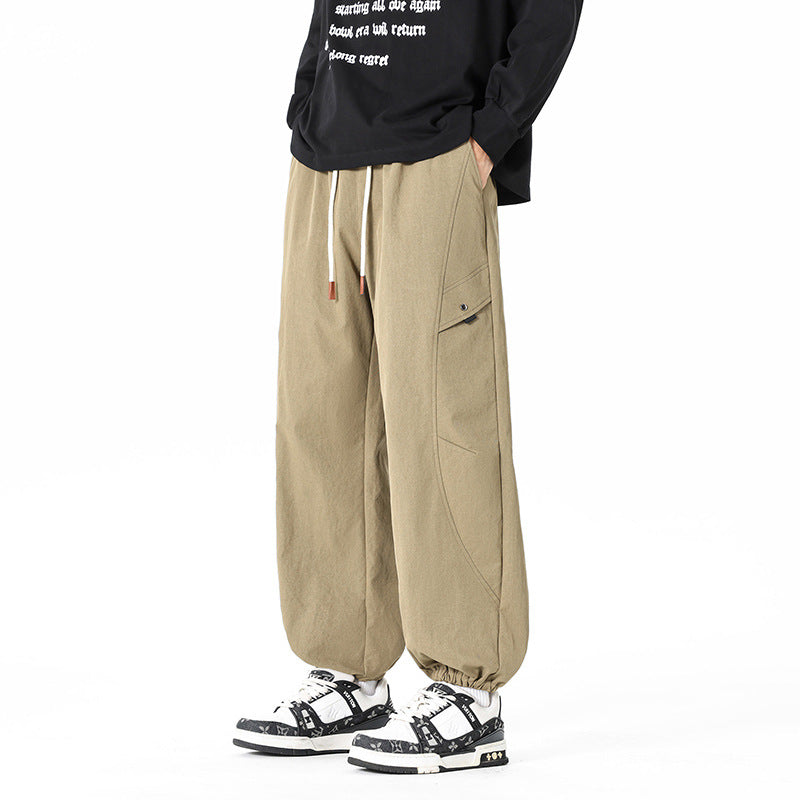 Men's Comfortable Cargo Pants with Wide Legs