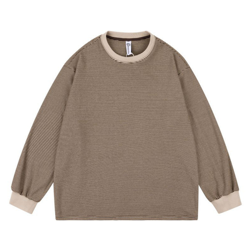 Unisex Wide Striped Long Sleeve in Oversized Cut with Ribbed Cuffs Mune Fashion
