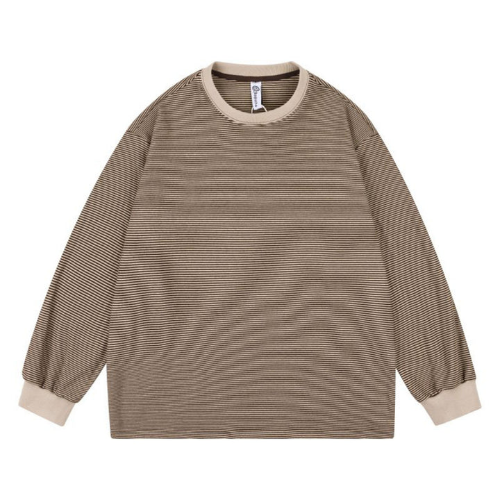 Unisex Wide Striped Long Sleeve in Oversized Cut with Ribbed Cuffs Mune Fashion