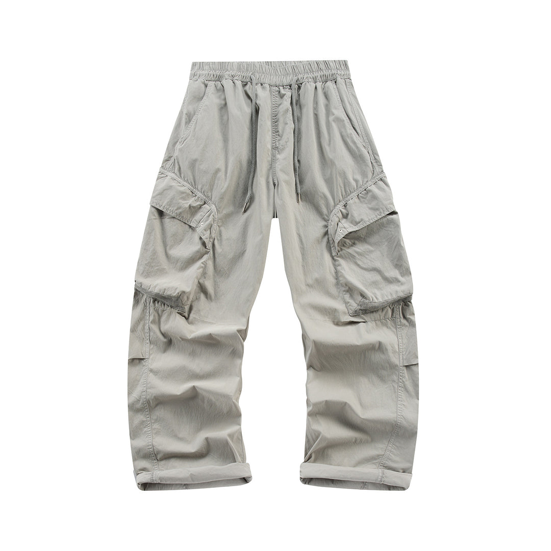 Herren Leichte Cargo-Jogginghose mit Elastikbund, Kordelzug und Mehrzwecktaschen Mune Fashion