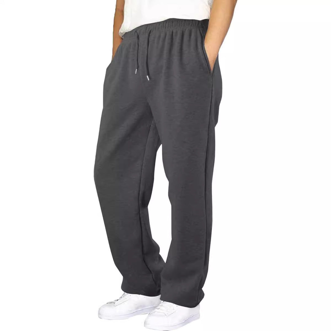 Men's nan Relaxed-Fit Sweatpants with straight leg fleece lining and elastic drawstring waistband Mune Fashion