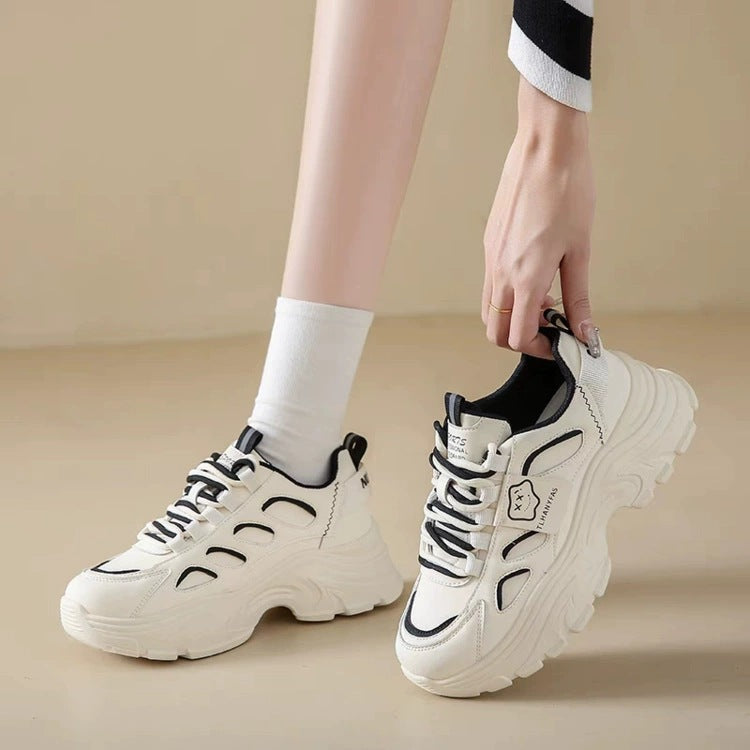 Women's sporty chunky sneakers with ergonomic cushioning and stunning surface texture Mune Fashion