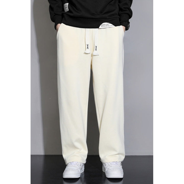 Men's Relaxed-Fit Jogging Pants made of French Terry with wide leg and drawstring Mune Fashion