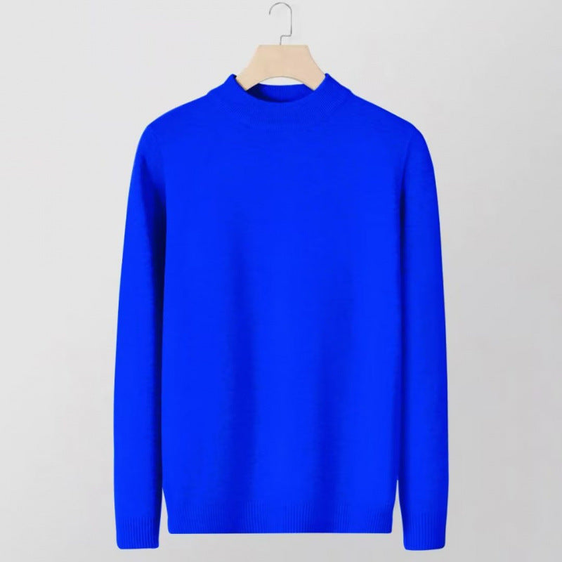 Women's fine knit stand collar pullover made of cotton blend with ribbed cuffs Mune Fashion