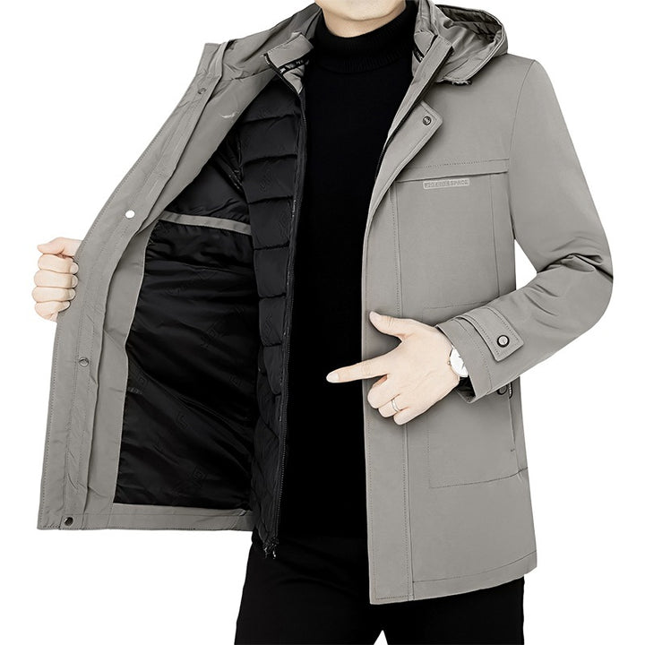 Men's Water-Repellent Functional Coat with Removable Quilted Inner Jacket Mune Fashion
