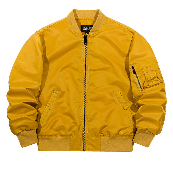 Men's water-repellent bomber jacket with ribbed cuffs and utility arm pocket Mune Fashion