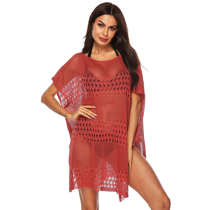 Ladies elegant beach sarong with intricate crochet pattern Mune Fashion