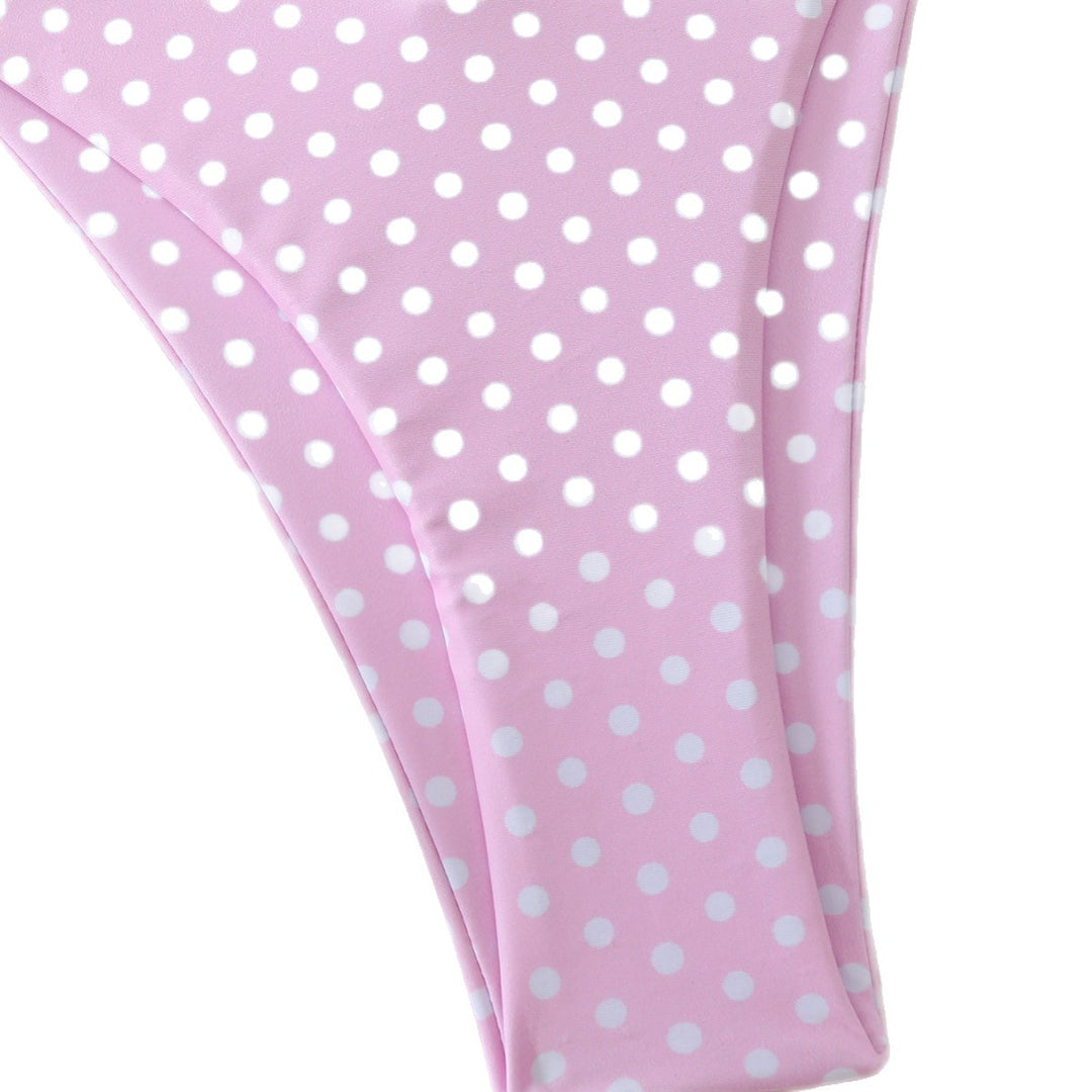 Ladies Colorfully Polka-Dotted Triangle Bikini Mune Fashion