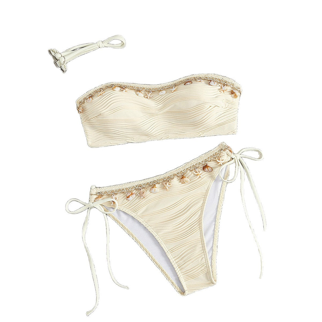Women's bandeau bikini with shell decoration Mune Fashion