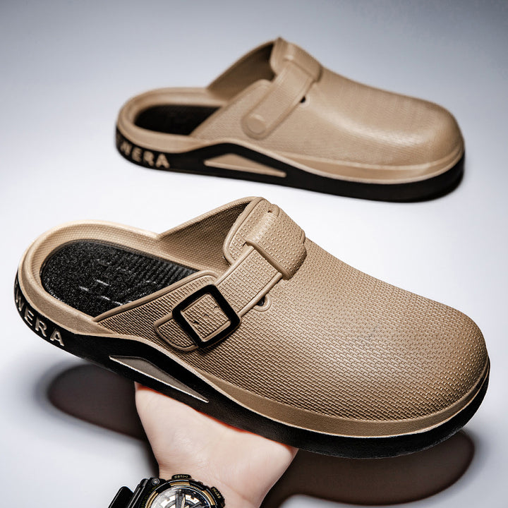 Men's Modern Leisure Clogs with Textured Surface and Anatomical Cushioning Sole Mune Fashion