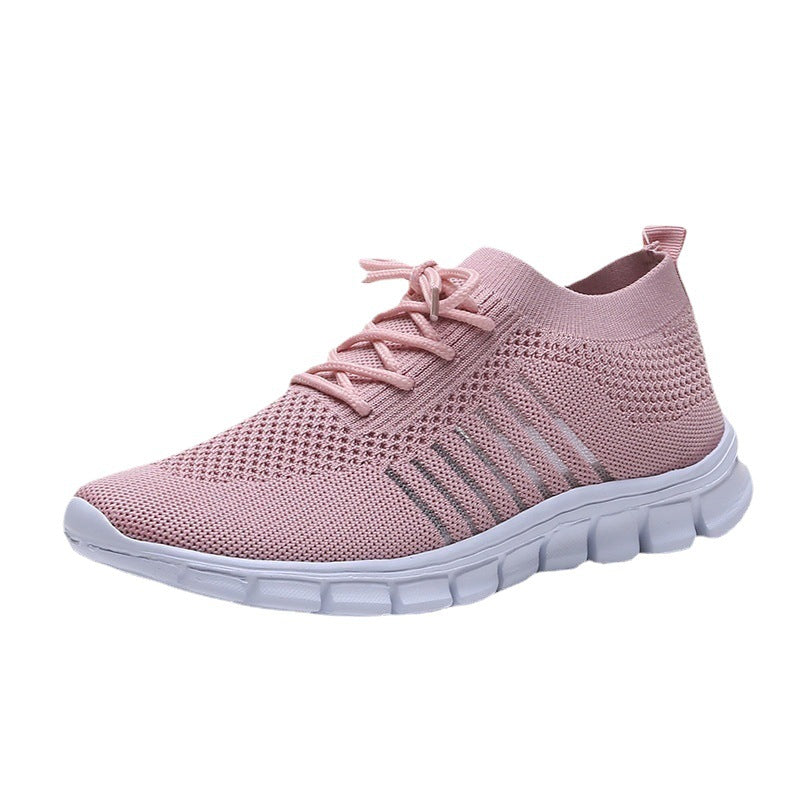 Women's breathable knitted sneakers with flexible segmented sole and comfort insole Mune Fashion