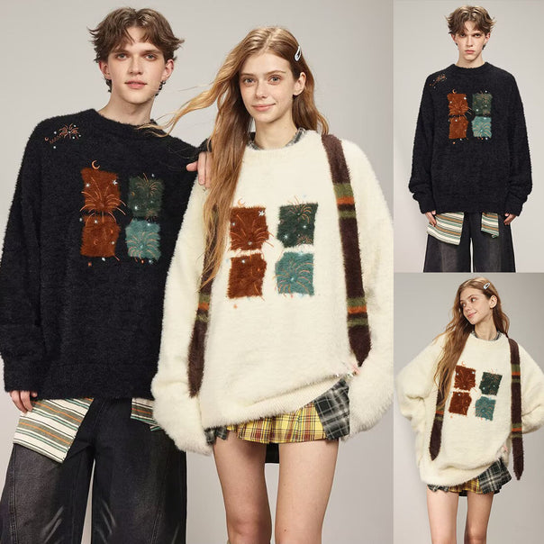 Men's Cozy Chunky Knit Sweater with Unique Animal Motif Mune Fashion