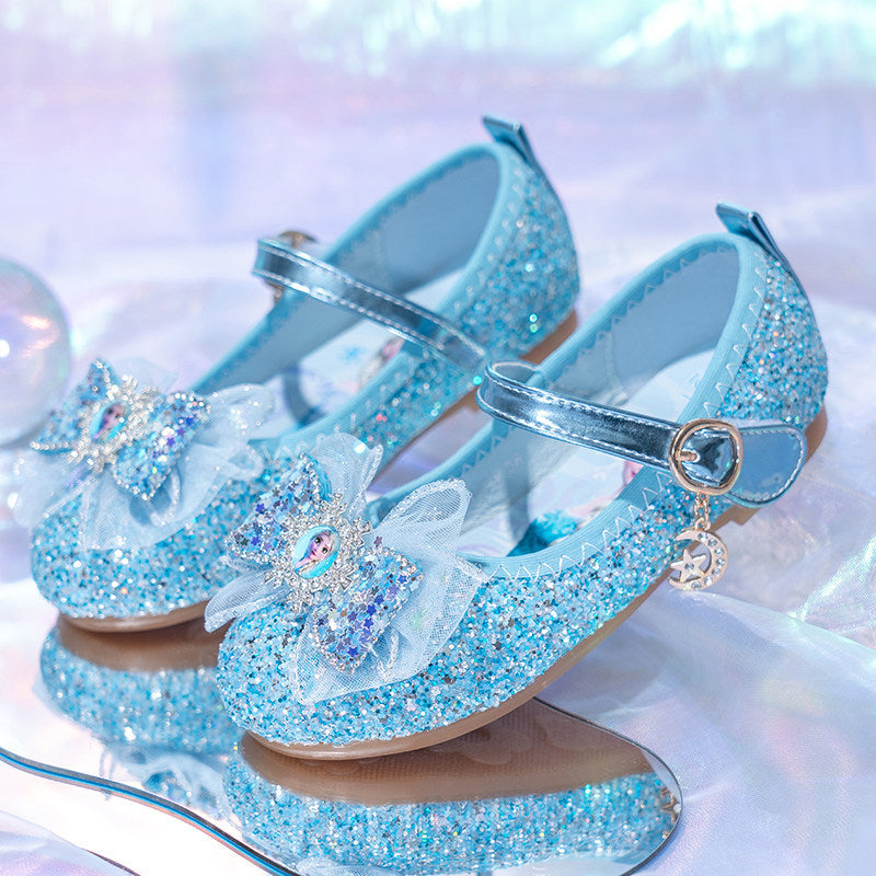 Girls Glittering Ballerina with Decorative Bow Application Mune Fashion