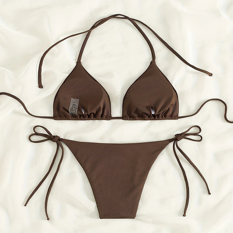 Women's Triangle Bikini with sophisticated ribbed design Mune Fashion
