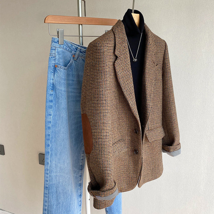 Women Classic Tweed Blazer Mune Fashion