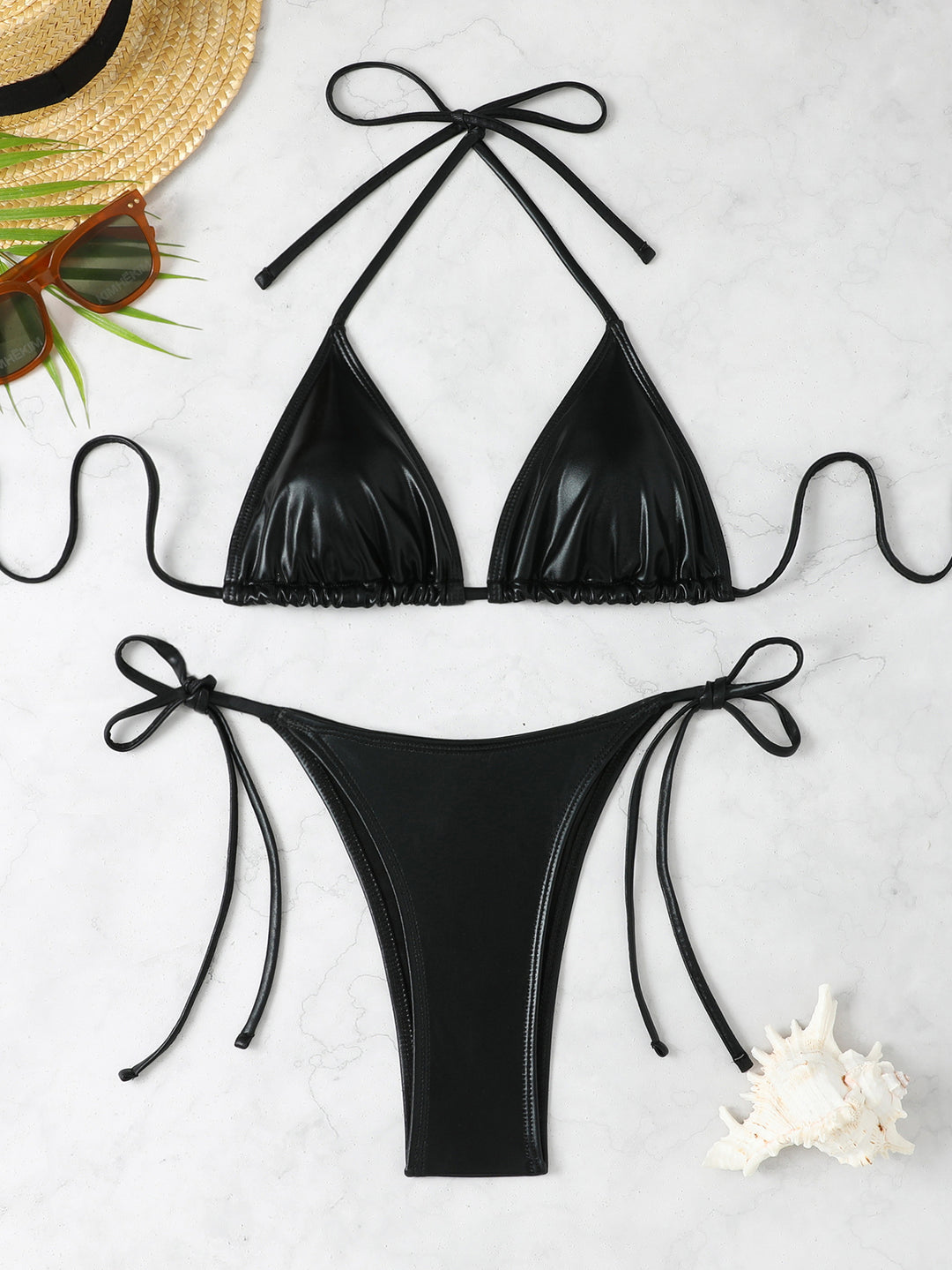 Women's Metallic Triangle Bikini Mune Fashion