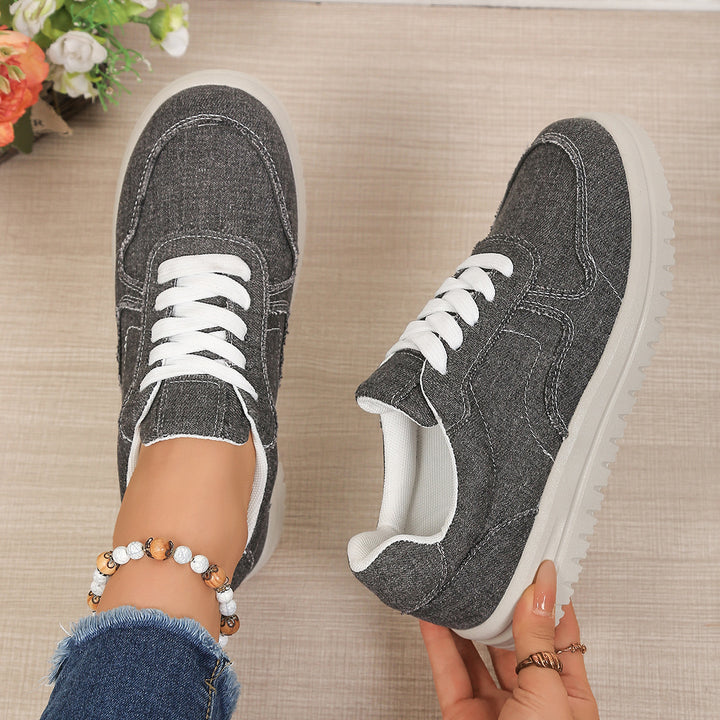 Women's Casual Denim Sneakers with Padded Comfort Insole and Profiling EVA Outsole Mune Fashion