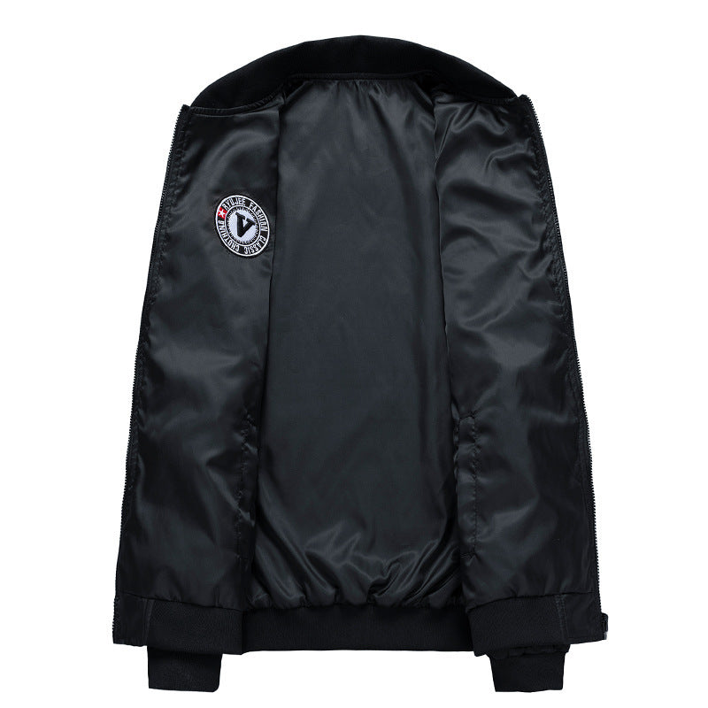 Men's bomber jacket in aviator style with patch applications, nylon shell and arm pocket Mune Fashion