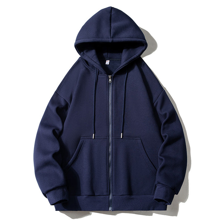 Men's hoodie zip-up jacket with full zip, oversized fit, and raglan sleeves Mune Fashion