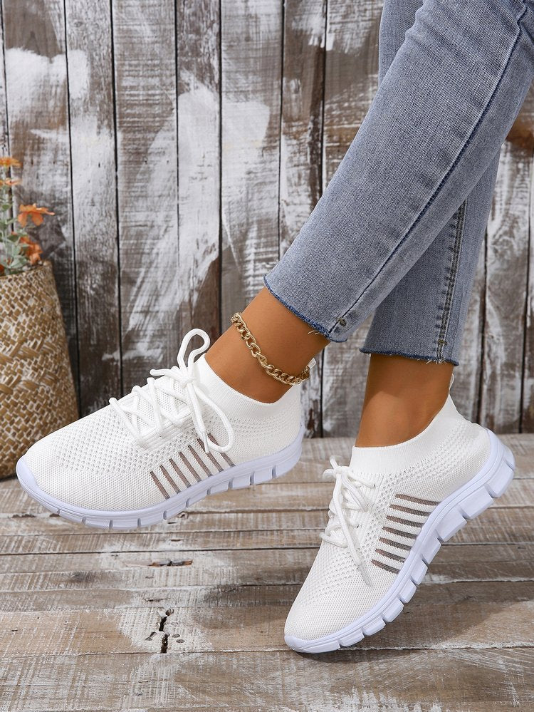 Women's  lightweight knitted sneaker slippers with sock-like shaft and flexible sole Mune Fashion
