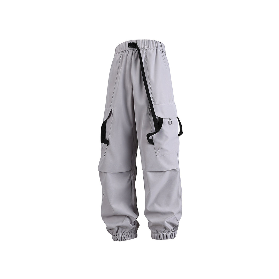 Men's utility cargo jogger pants with elastic waistband, flap pockets and adjustable straps Drune