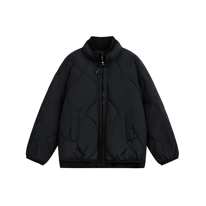 Unisex Boxy padded winter jacket with stand-up collar and ribbed cuffs Mune Fashion