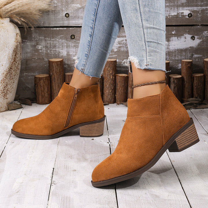 Women Elegant and Comfortable Ankle Boots Mune Fashion