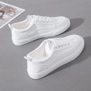 Women's Minimalist Platform Sneakers made of Textile with Padded Shaft and Profiled Rubber Sole Mune Fashion