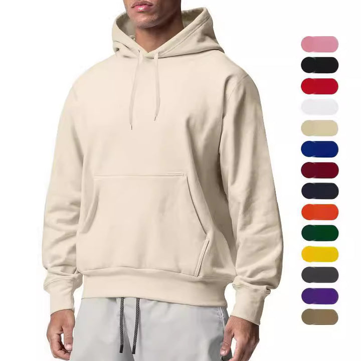 Men's hoodie with kangaroo pocket, relaxed fit and ribbed cuffs Mune Fashion
