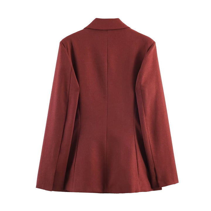 Women Two-Piece Suit Set Wrap Blazer with Tie Belt and Palazzo Pants Mune Fashion